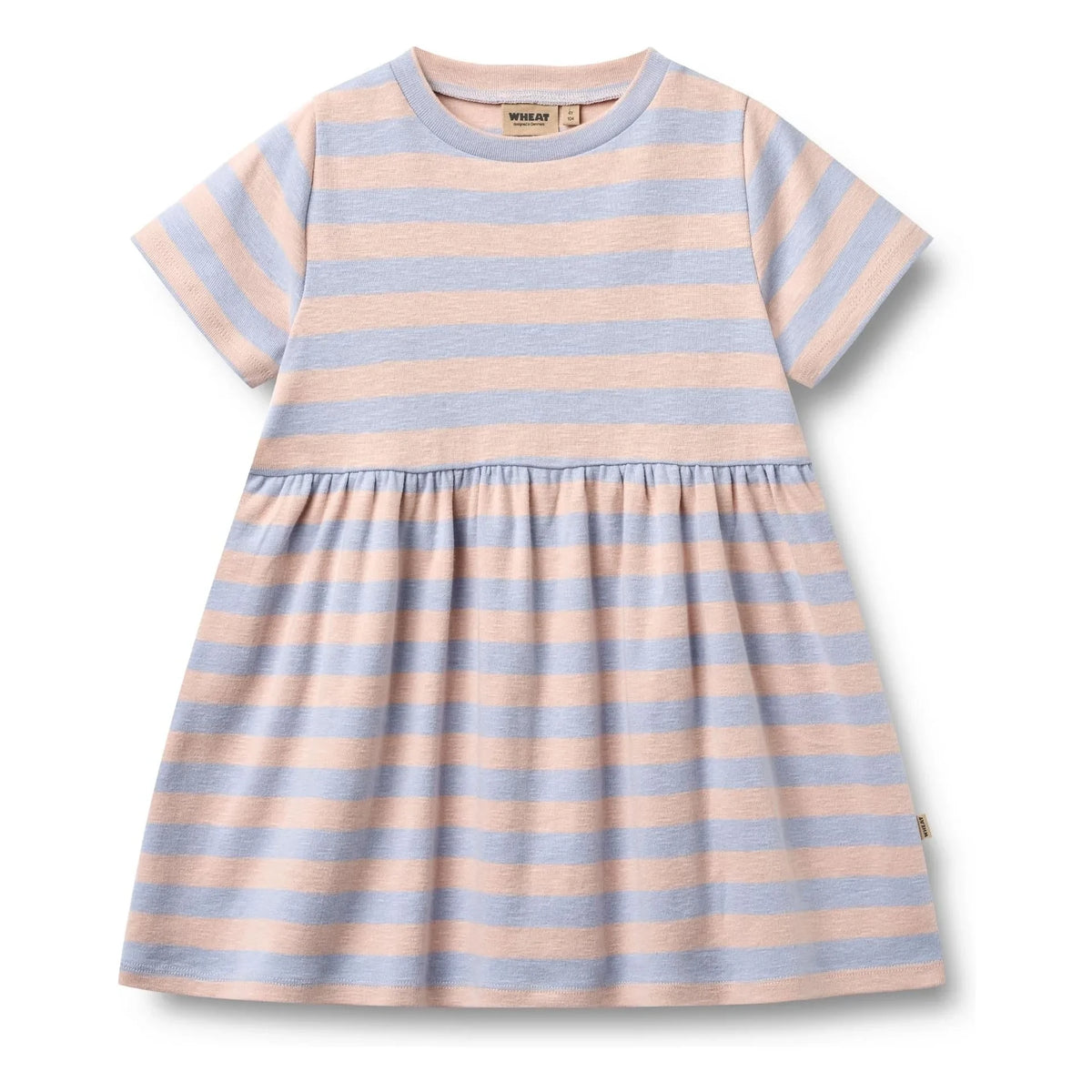 Wheat - Striped Anna Jersey Dress Organic Cotton | Pale Pink