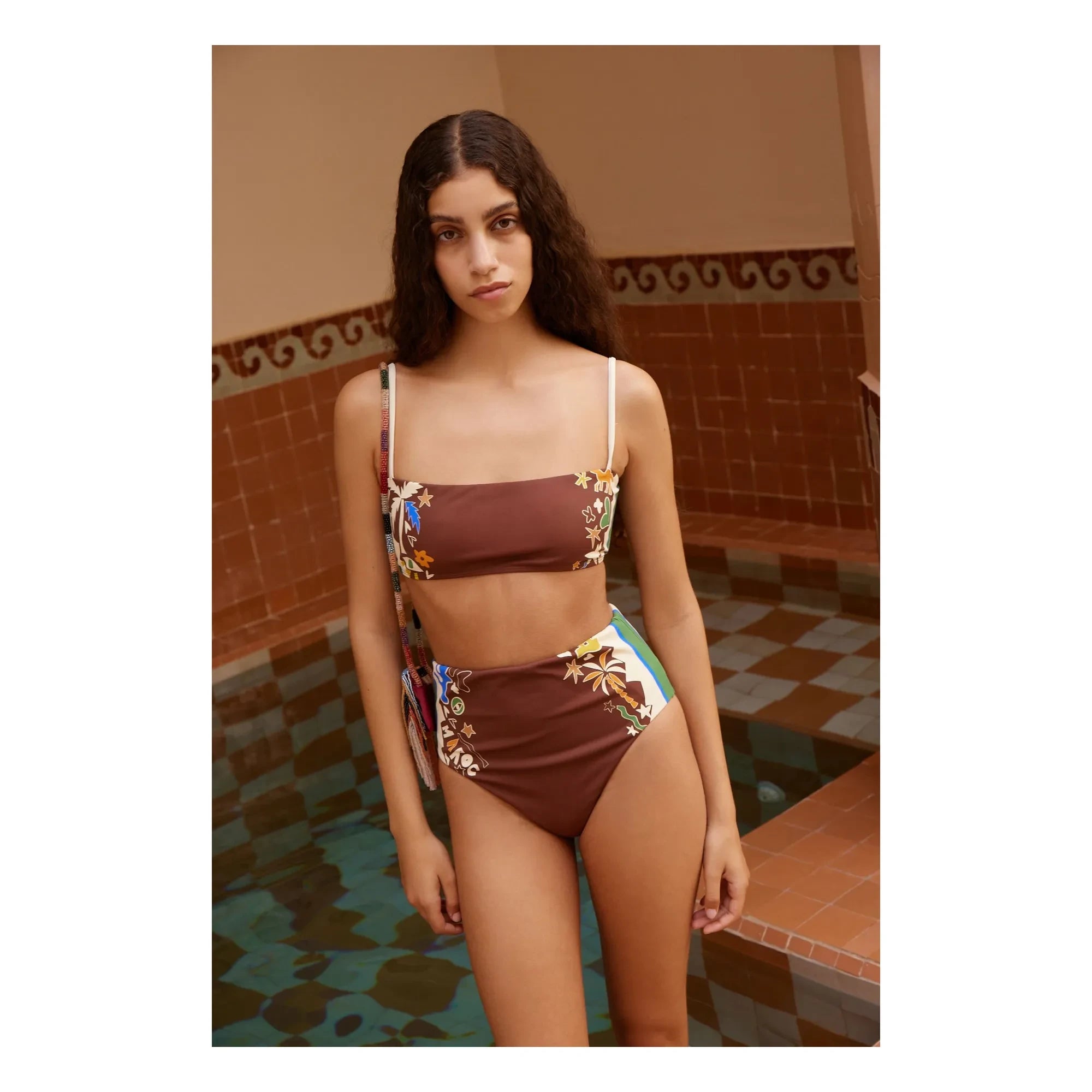 Alémais - High-Waisted Jarse Bottoms Morocco Recycled Fiber | Brown