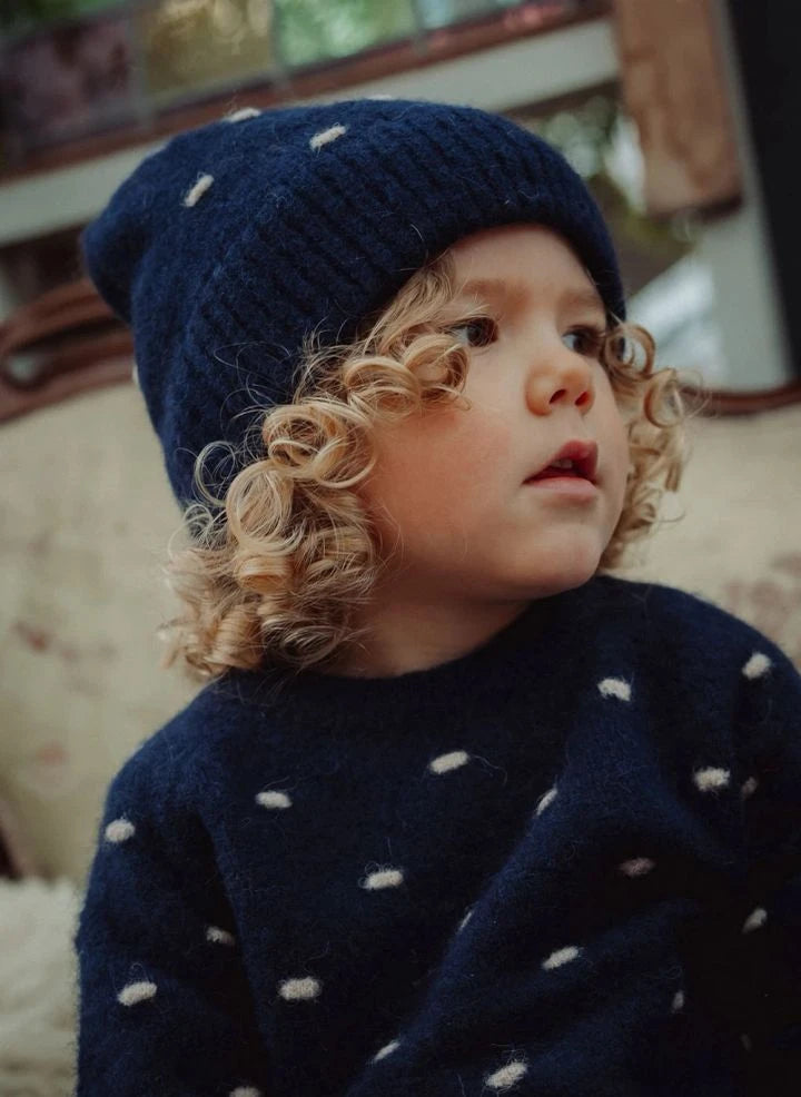 Fliink - navy star polka dot sweater