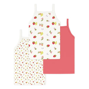 Petit Bateau - 3'lü Meyveli Atletler | Beyaz