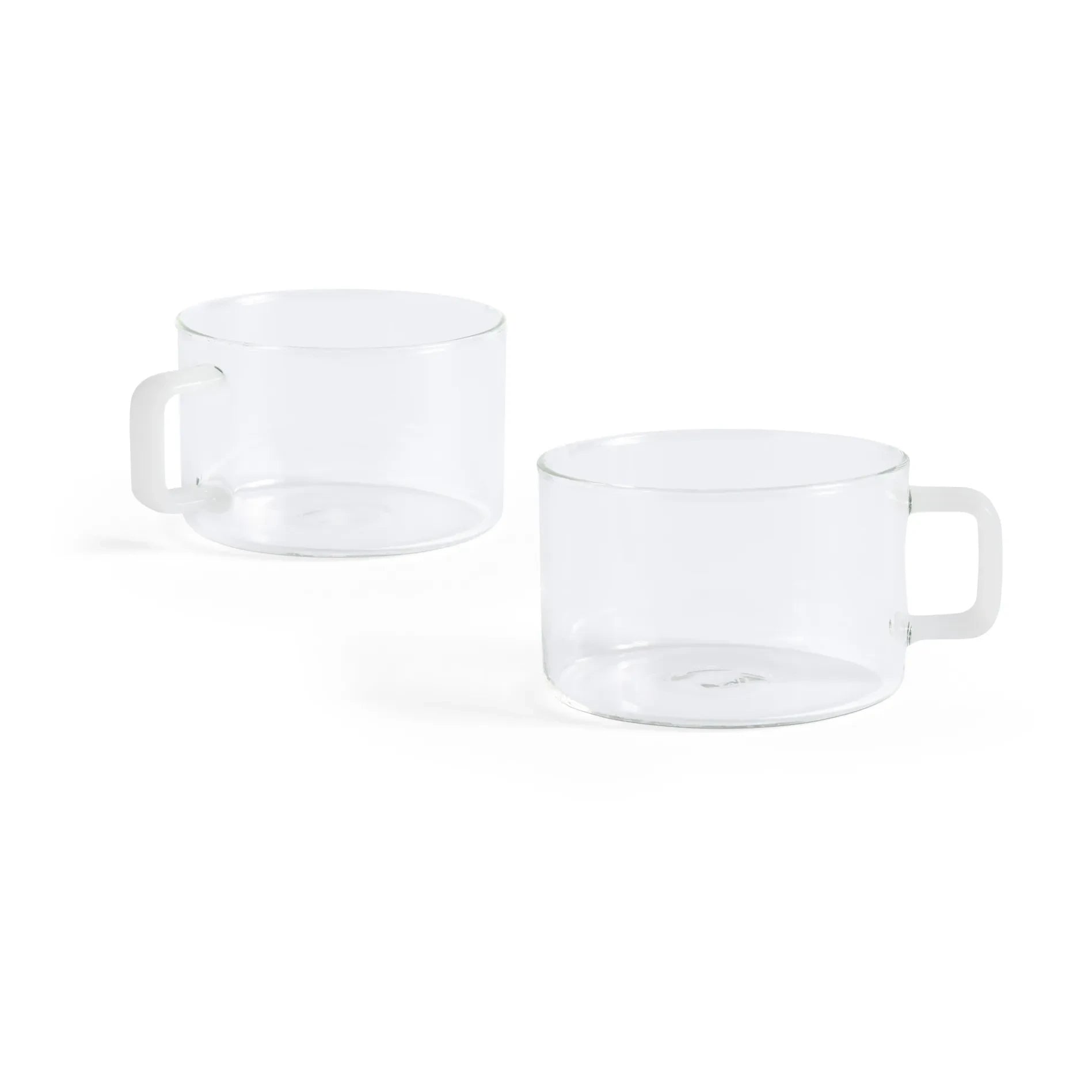 Hay - Brewed glass cups - 2-piece Set | White