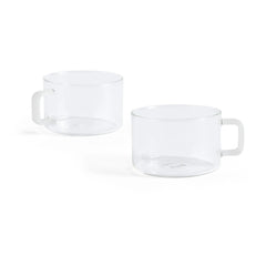 Hay - Brewed glass cups - 2-piece Set | White