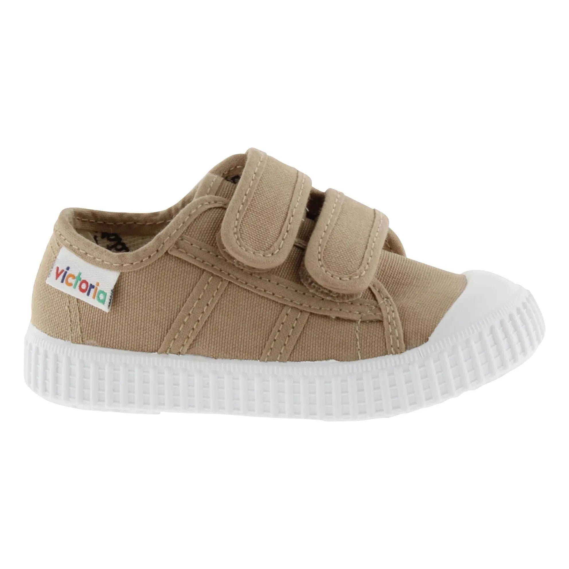 Victoria - Tiras Canvas Scratch Sneakers | Camel