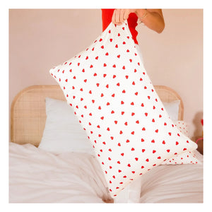 Emily's Pillow - Heart Print Mulberry Silk Pillowcase | Cream