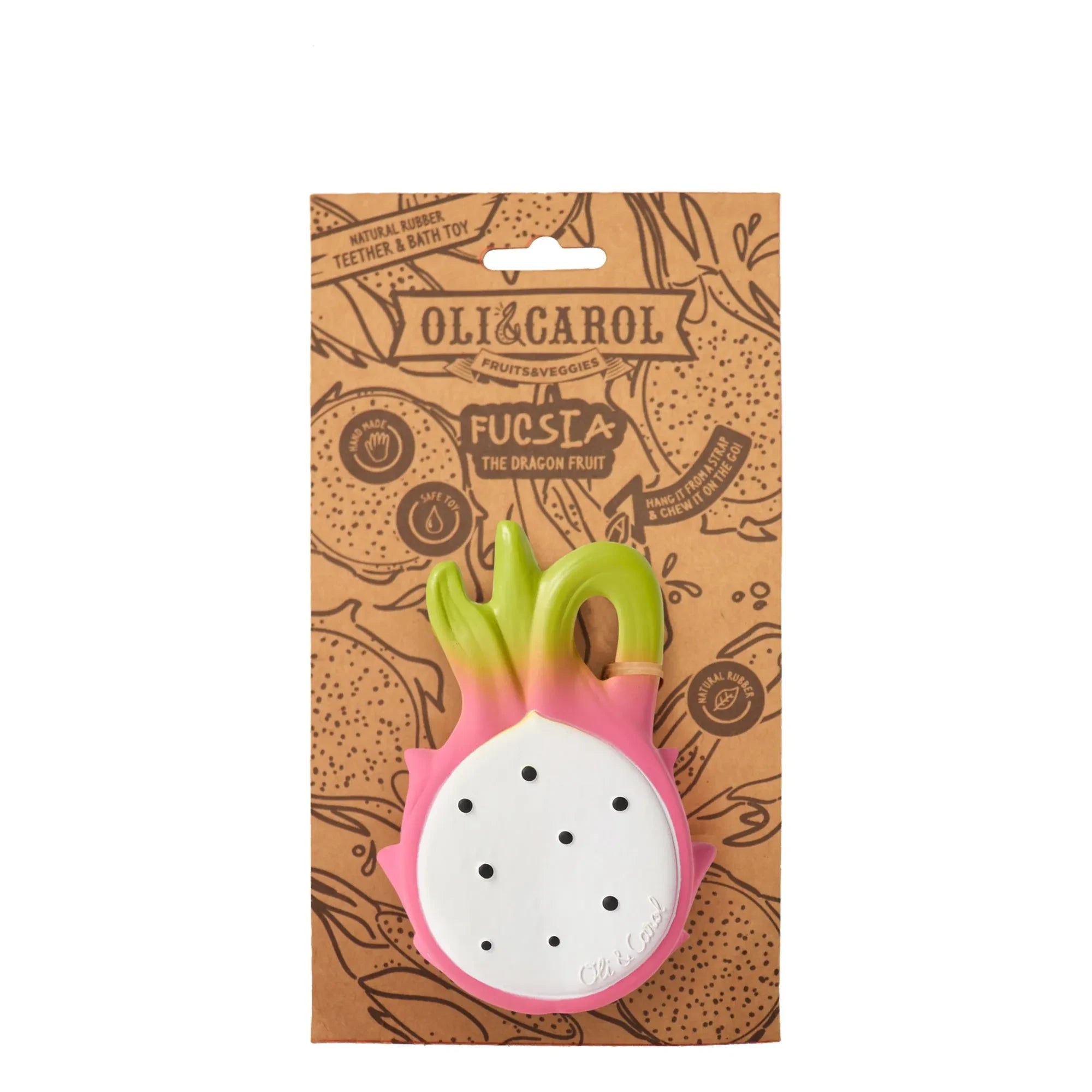 Oli & Carol - Fuchsia Dragon Fruit Teething Ring | Ring