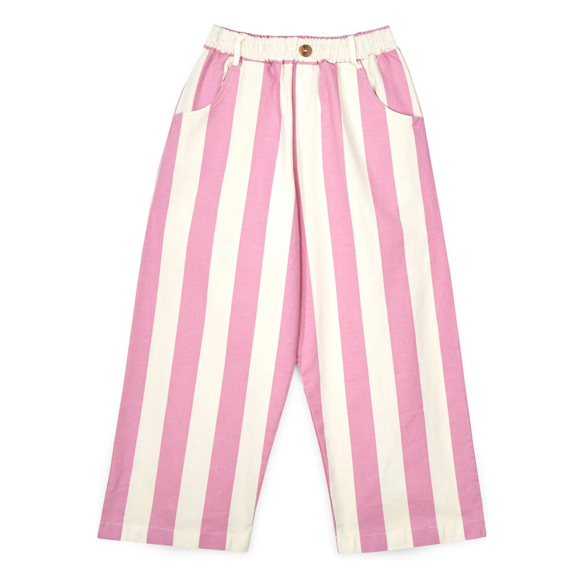 Mipounet - Claude Striped Organic Cotton Pants | Pink