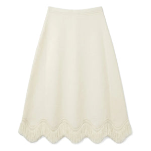 Ulla Johnson - Paulina Fringed Skirt | Ivory