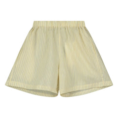 Tangerine - Striped Wide Waist Shorts | Pale yellow