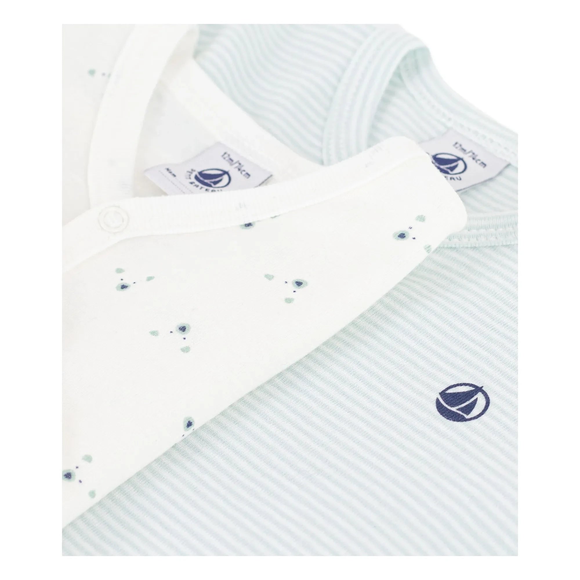 Petit Bateau - 2’li Dors Bien Oursons Organik Pamuklu Pijama Takımı | Yeşil