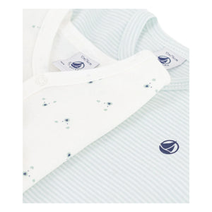 Petit Bateau - 2’li Dors Bien Oursons Organik Pamuklu Pijama Takımı | Yeşil