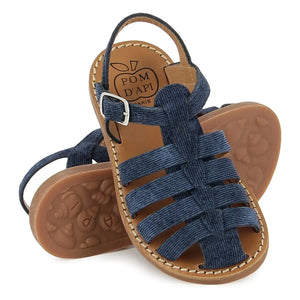 Pom d'Api - Sandal Beach-Stitch Dad | Denim