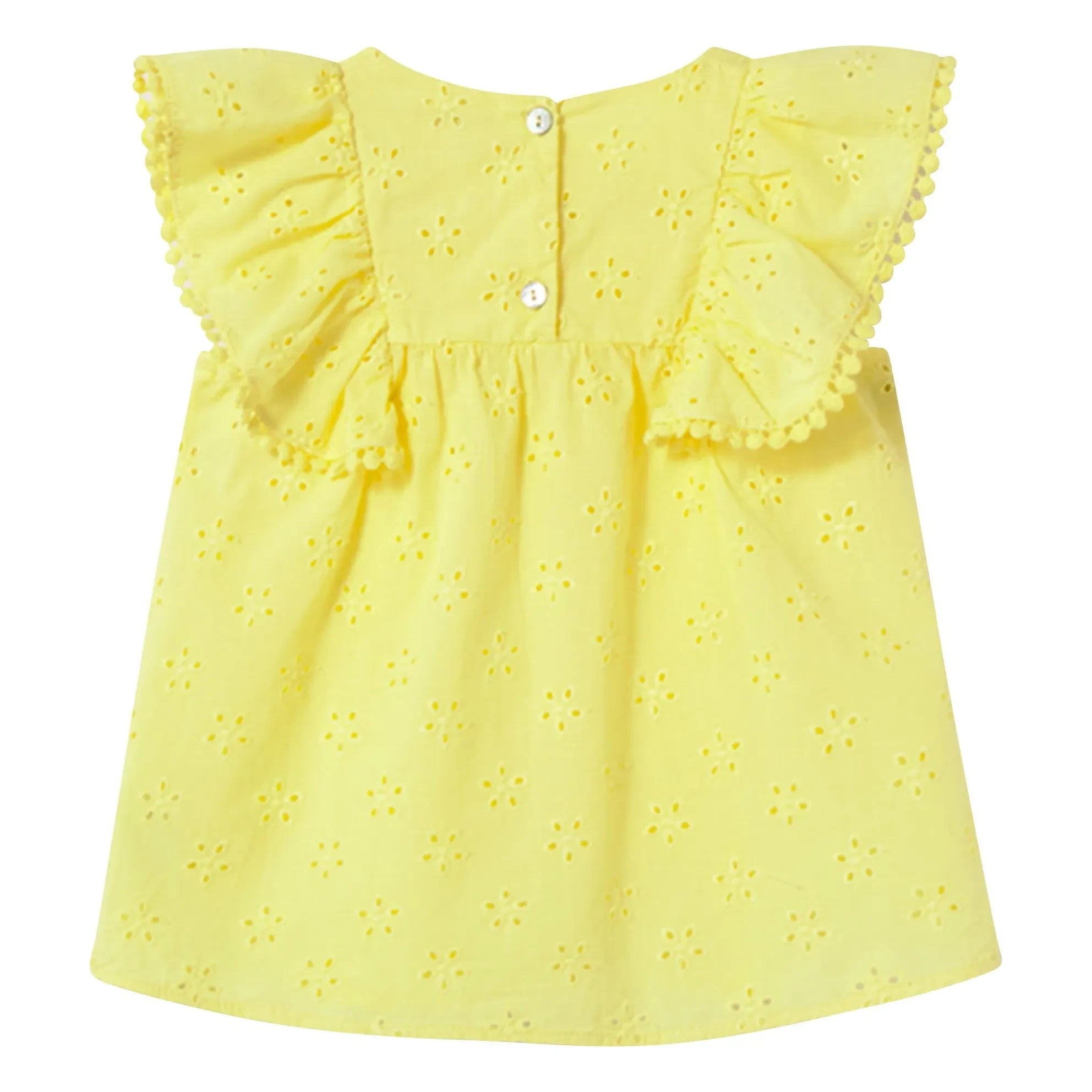 Cozmo - Sophia Embroidered Dress | Yellow