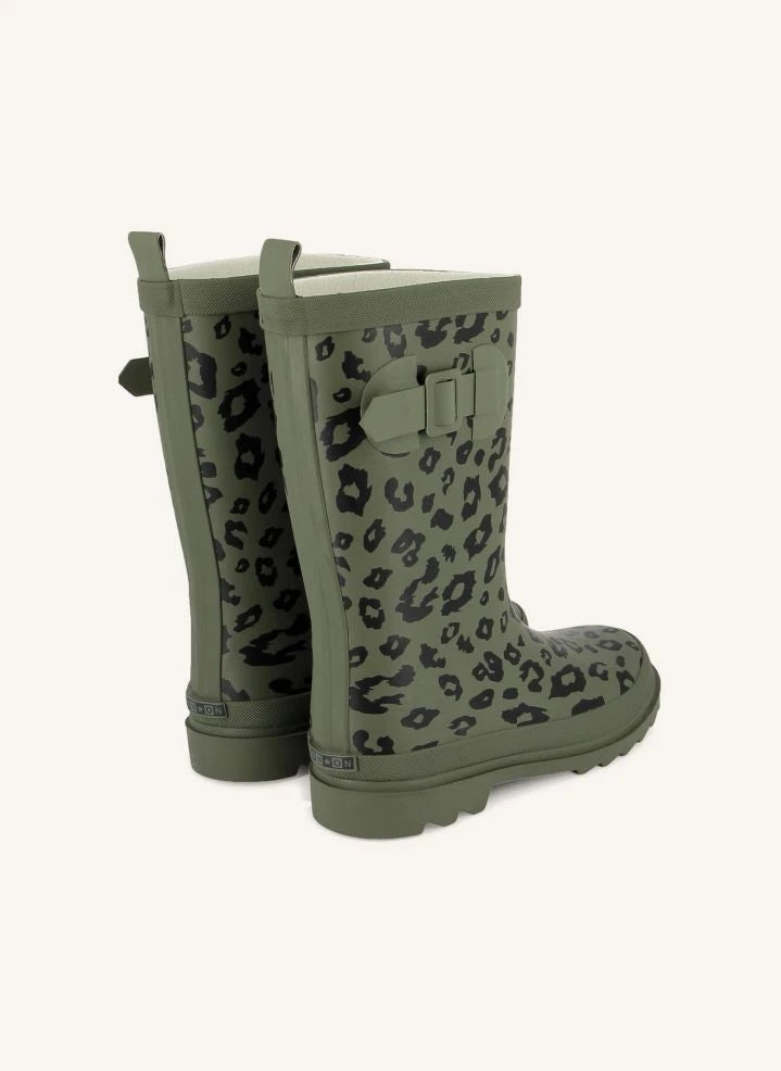Bonton - Picker Hi Leopar Yağmur Çizmeleri | Haki