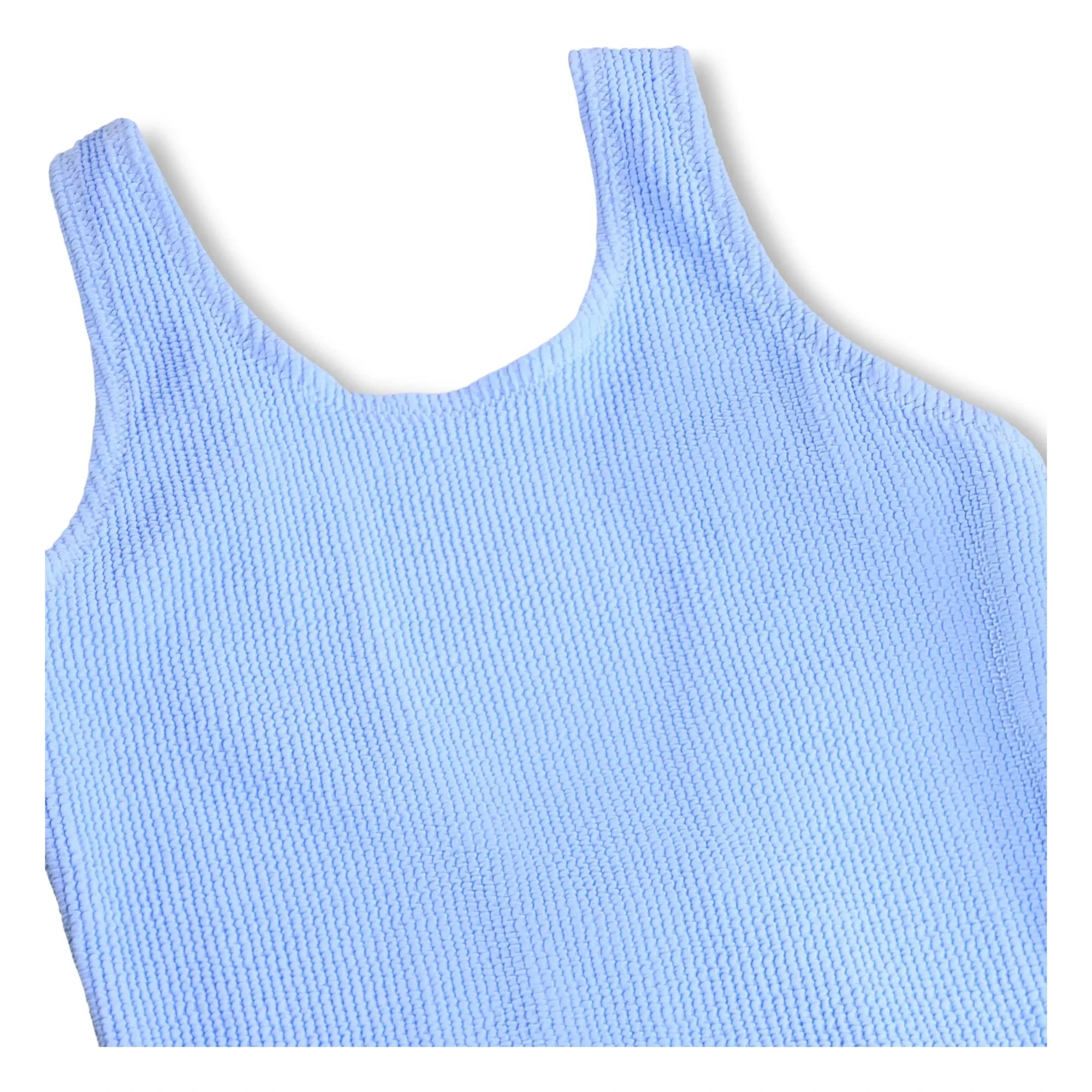 Molo - Ribbed Swimsuit Nika Crepe Recycled Fibers | Light Blue