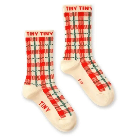 Tinycottons - Plaid Socks | Ecru
