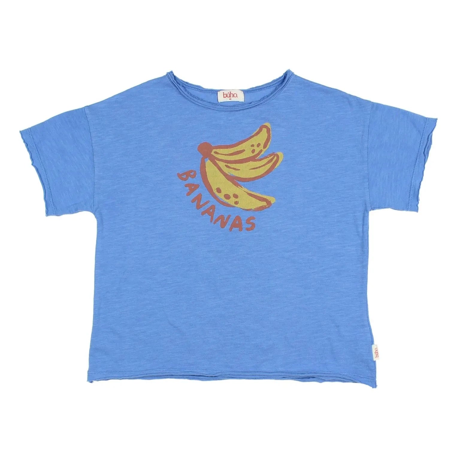 Búho - Muz organik pamuklu T-shirt | Azure mavi