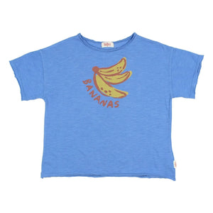 Búho - Muz organik pamuklu T-shirt | Azure mavi
