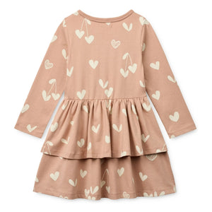 Liewood - Mindy Hearts Organic Cotton Dress | Peach