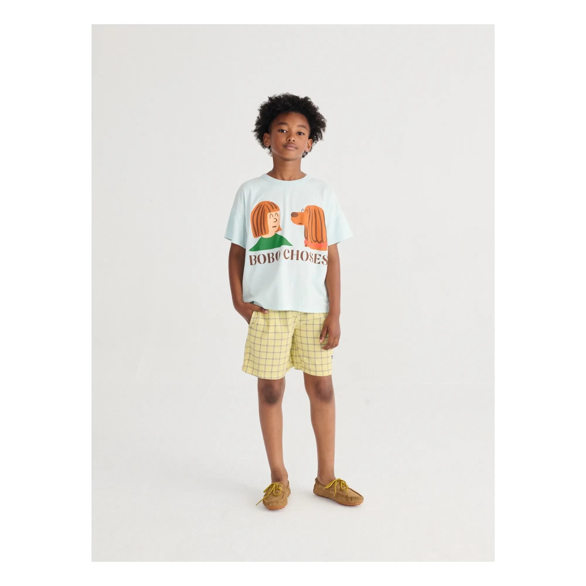 Bobo Choses - Friends T-shirt Organik pamuk | Açık mavi
