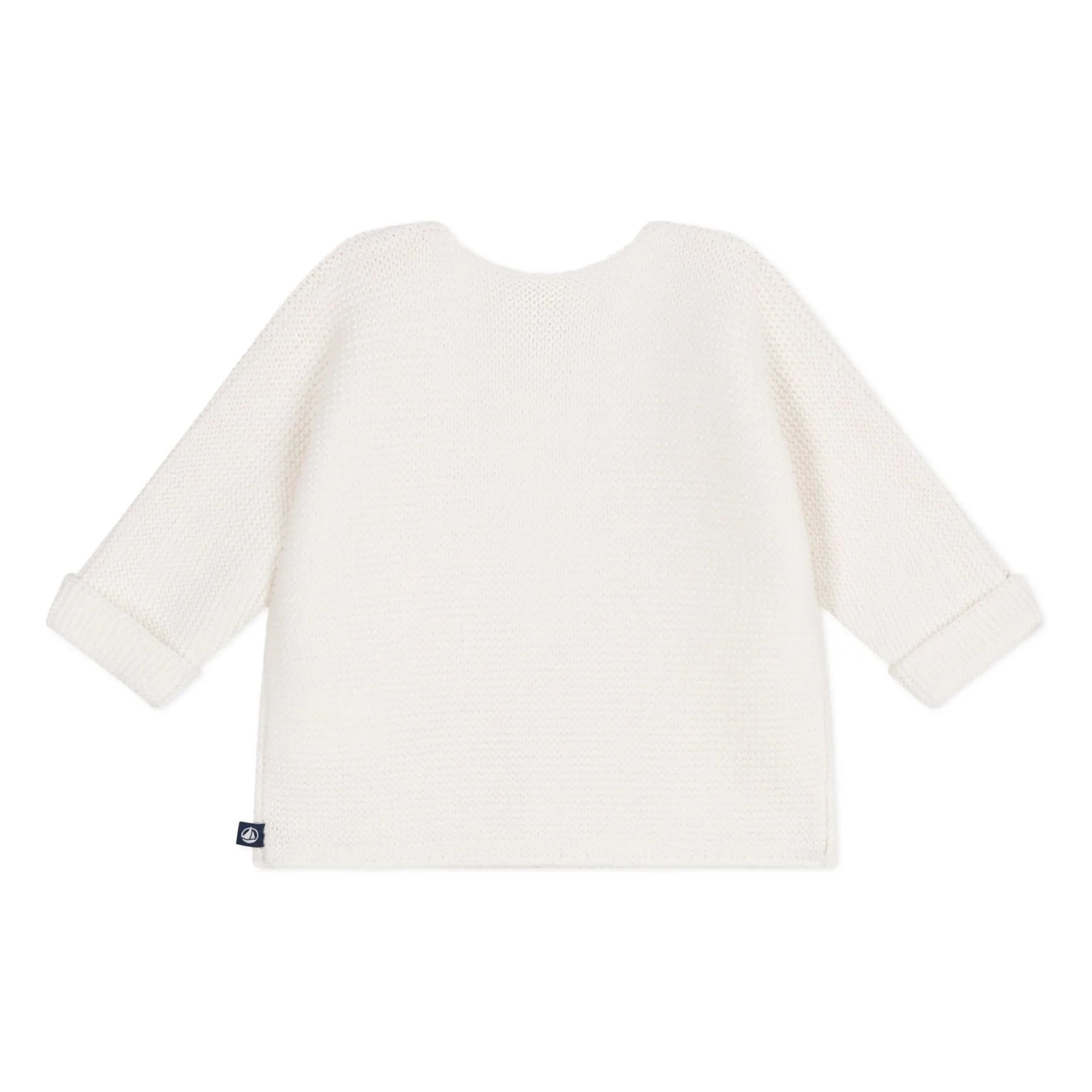Petit Bateau - Barby organik pamuk hırka | Beyaz
