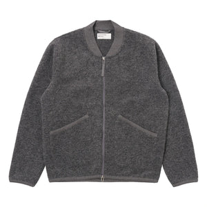 Universal Works - Yün Fermuarlı Bomber Ceket | Gri