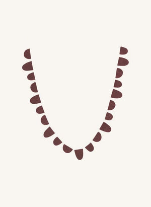 Muskhane - Felt Flag Garland | Dark Brown