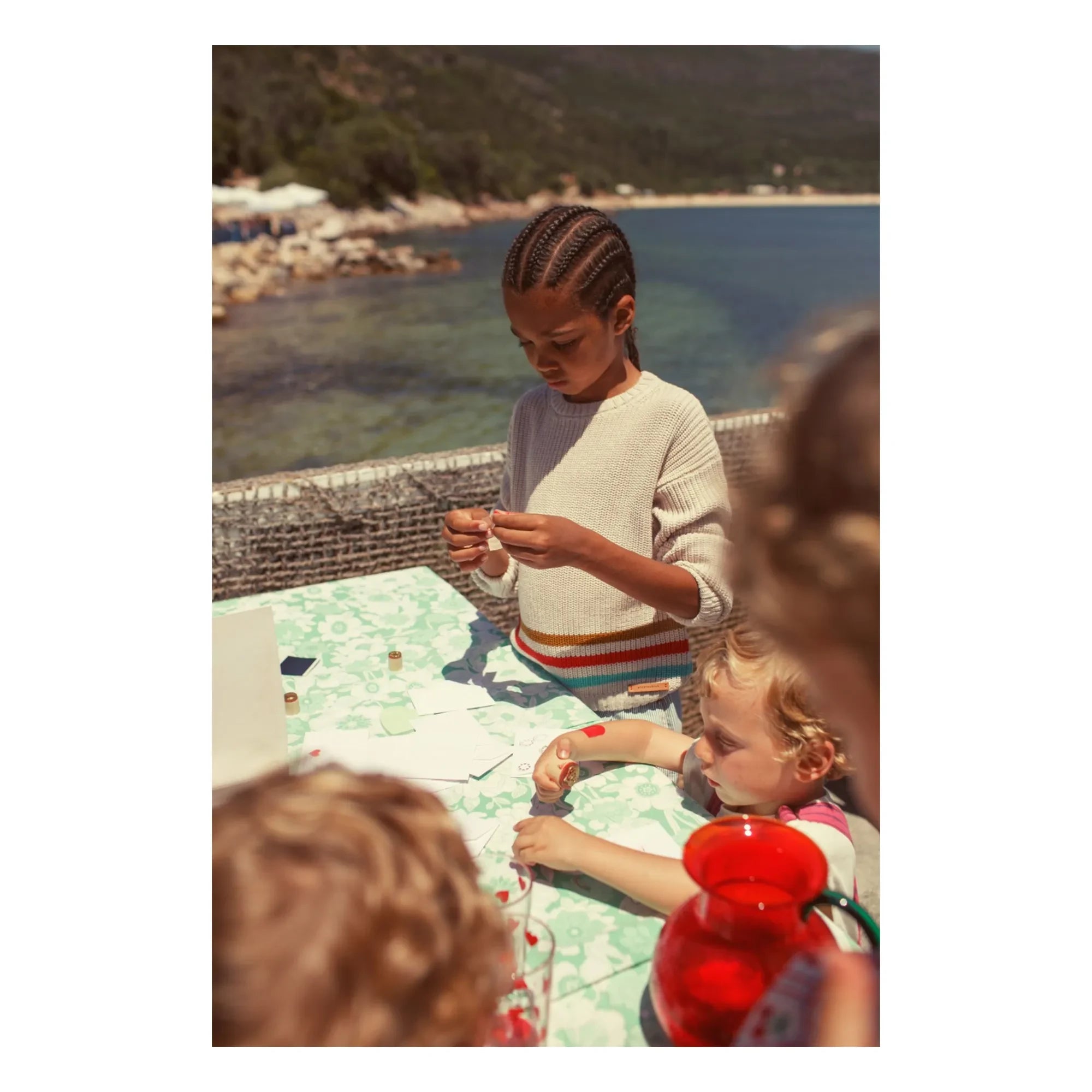 Piupiuchick - Striped Organic Cotton Sweater | Ecru