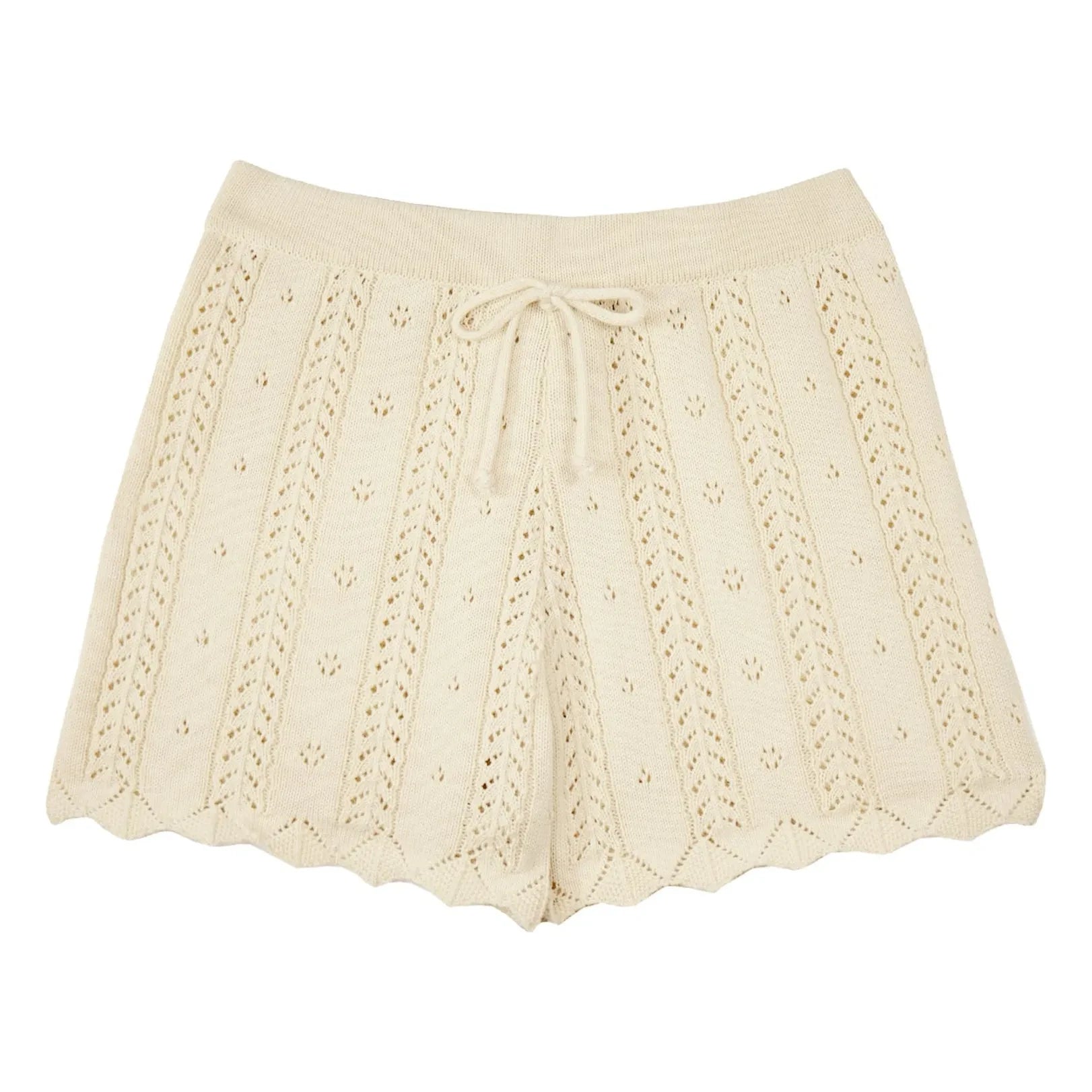 Mipounet - Nilda Short Knit Shorts | Ecru