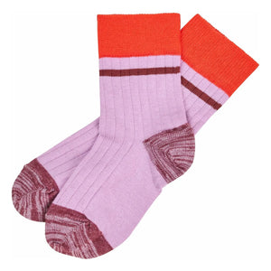 FUB - ColorBlock Ultra Thin Mesh Socks | Lilac