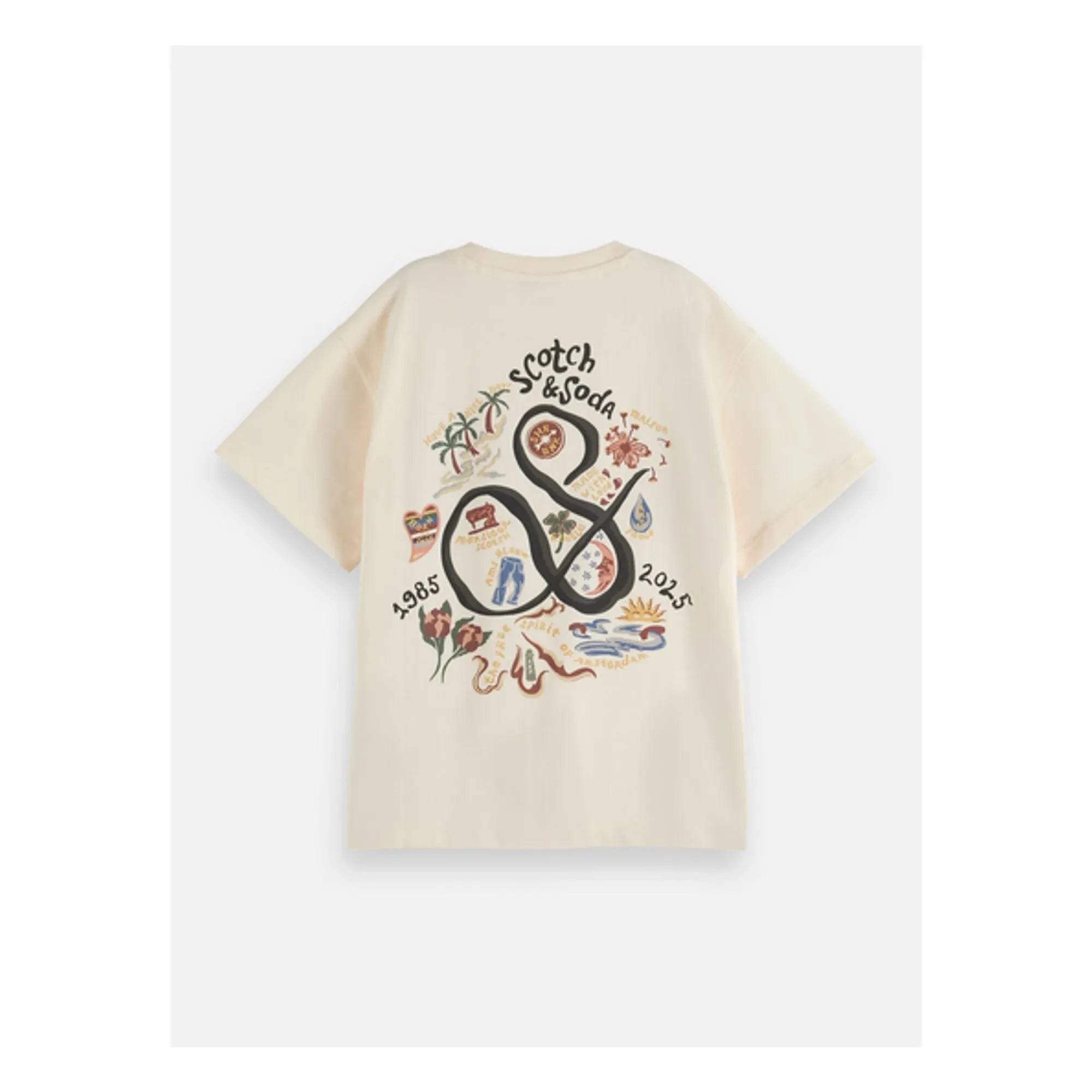Scotch & Soda - 40. Yıl Dönümü Tişörtü | Ecru