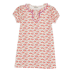 Hello Simone - Organic Cotton Floral Tulip Dress | White