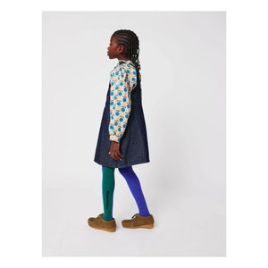 Bobo Choses - Bobo Color Block Organic Cotton Tights | Blue