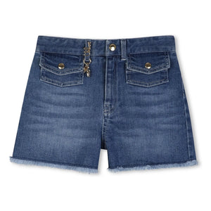 Chloé - Organik Denim Şort | Mavi