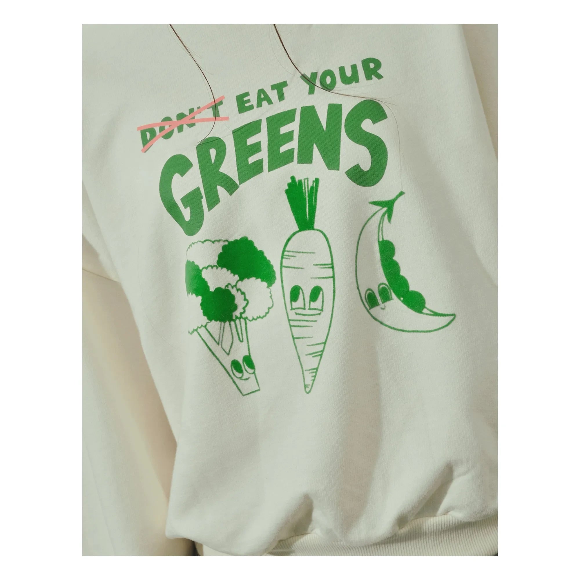 Gingersnaps - Serena Eat Your Greens Sweatshirt | White