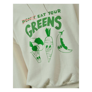 Gingersnaps - Serena Eat Your Greens Sweatshirt | White