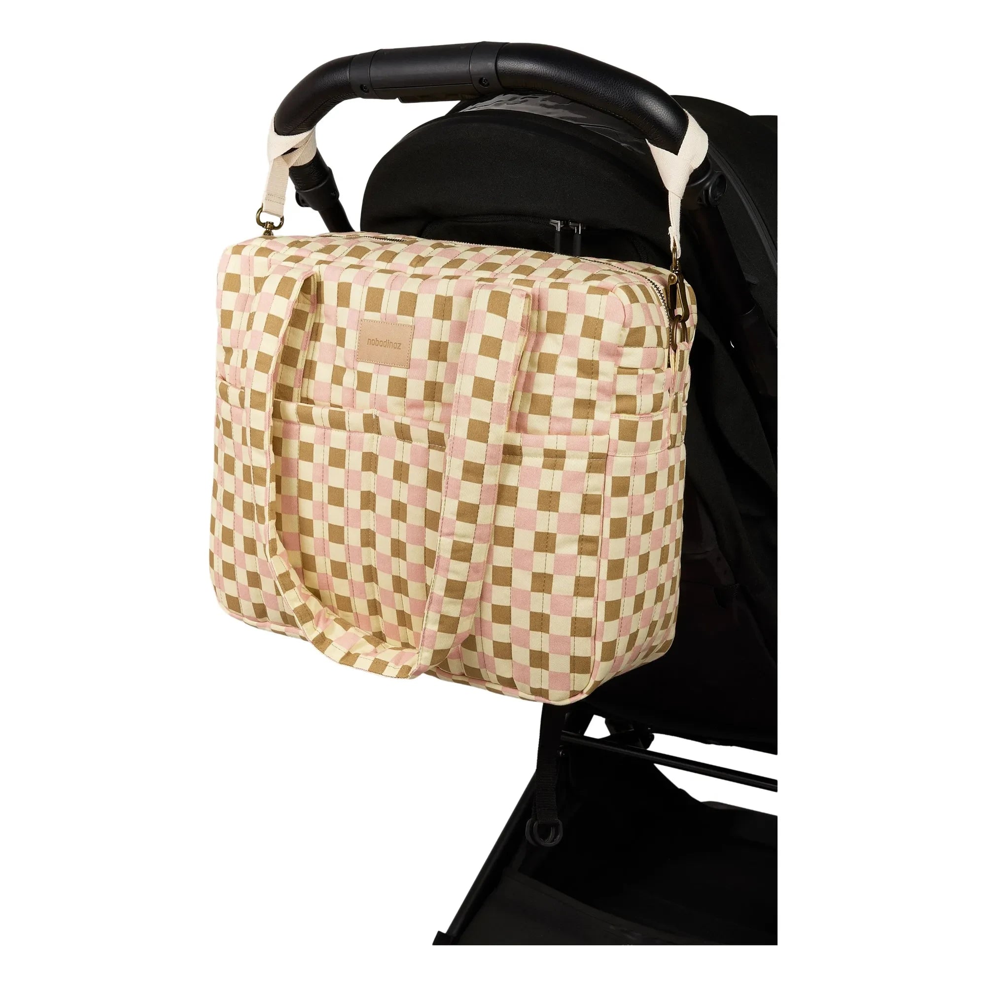 Nobodinoz - Hyde Park Mosaic baby care bag | Pink