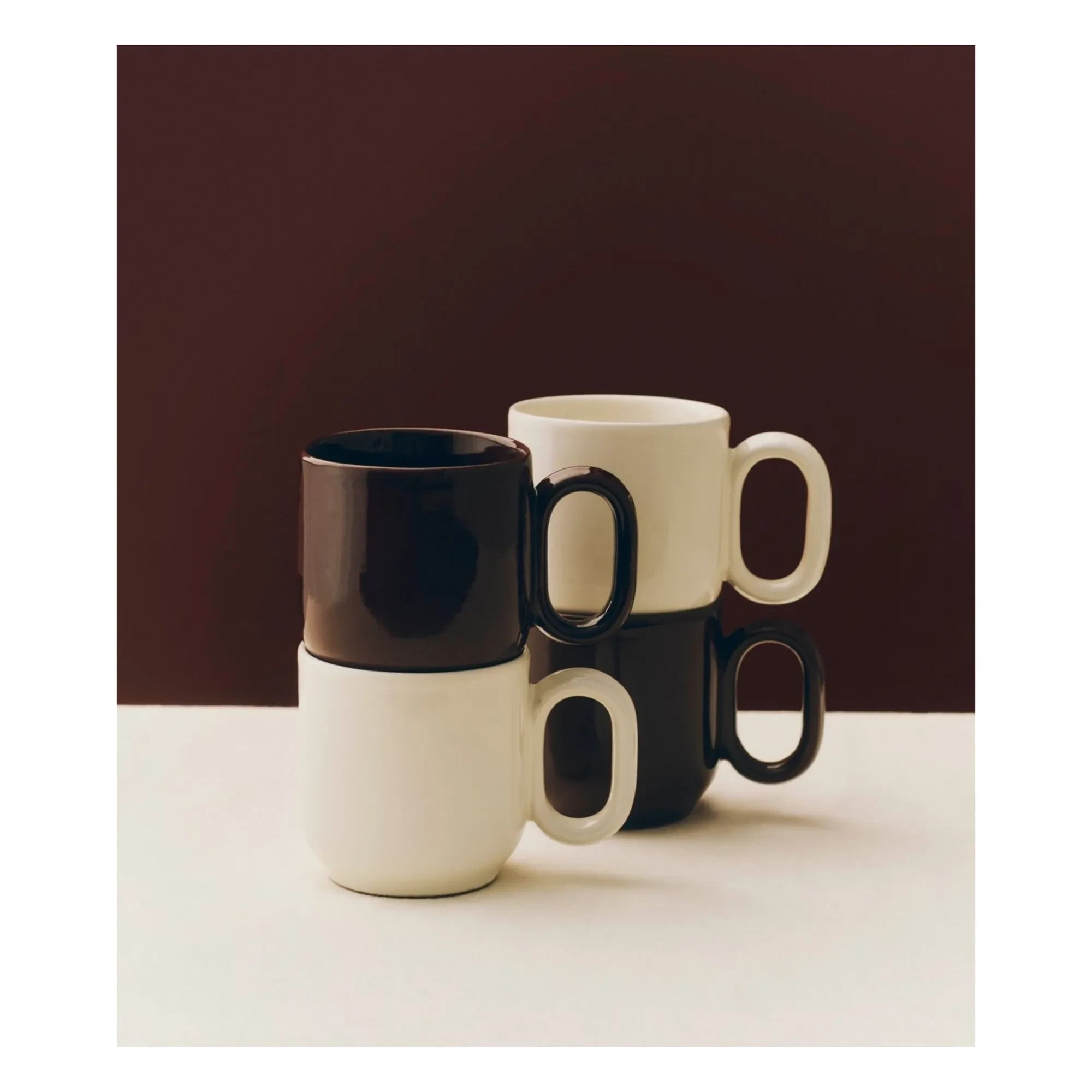 Hay - Barro Terracotta Mugs - Set of 2, Rui Pereira | Burgundy