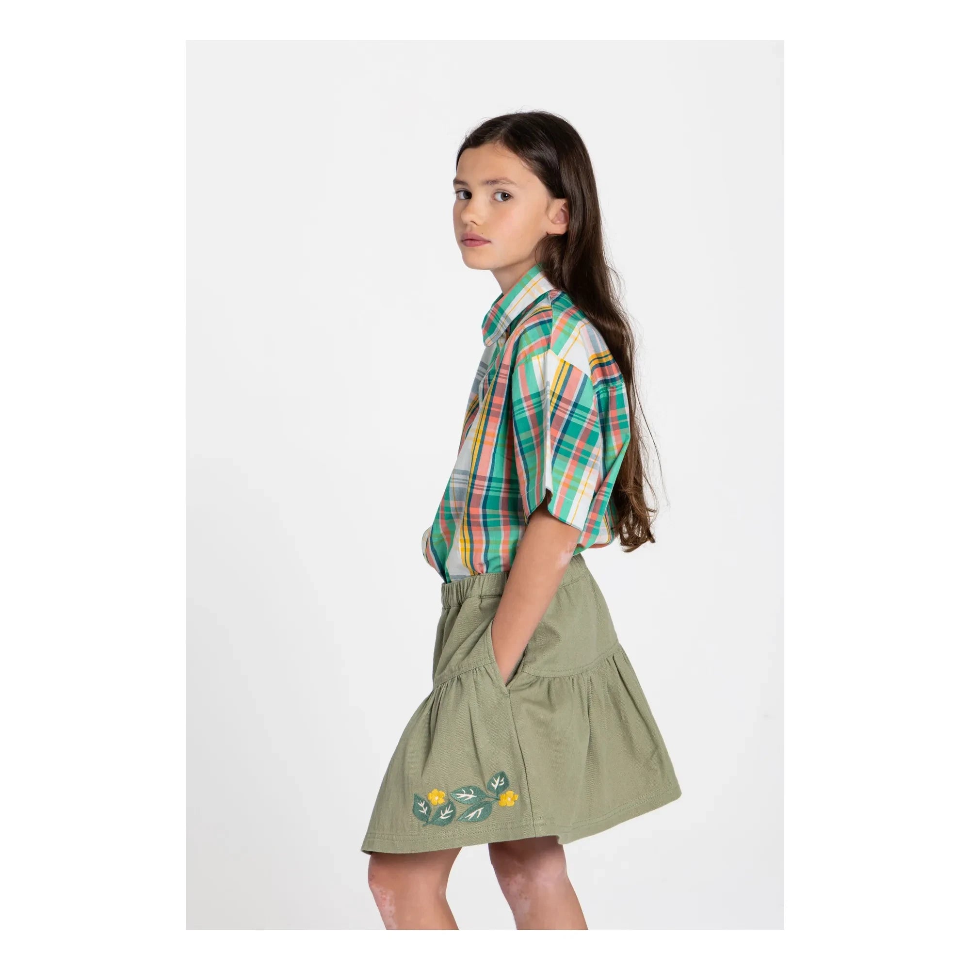 Hundred Pieces - Kaya Fleurie Skirt | Almond Green