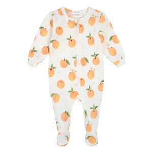 Petit Lem - Babette Peach Pajamas Organic Cotton & Modal | White