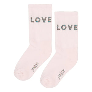 Jenest - Fancy Love Organik Pamuk Çorap | Soluk Pembe