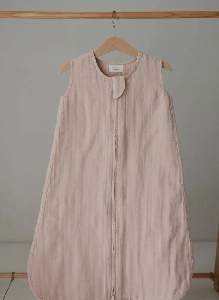Mushie - Lightweight sleeping bag, made of organic cotton | Powder Pink
