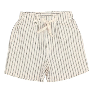 Búho - Striped Linen Bermuda Shorts | Ecru