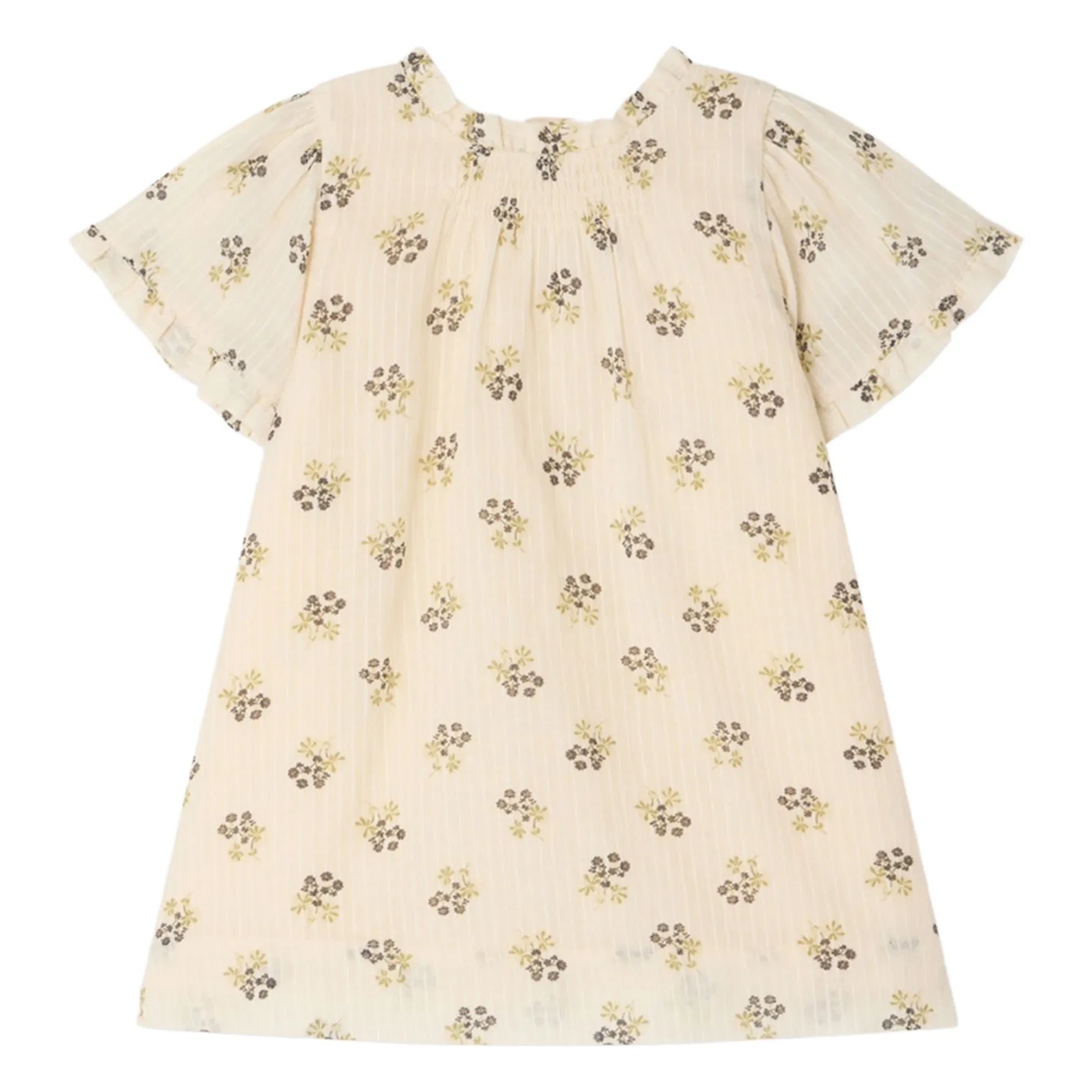 Bonpoint - Lucie Fleurie Organic Cotton Dress | Ecru