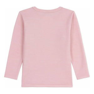 Petit Bateau - Uni Logo Yün Tişört | Pembe