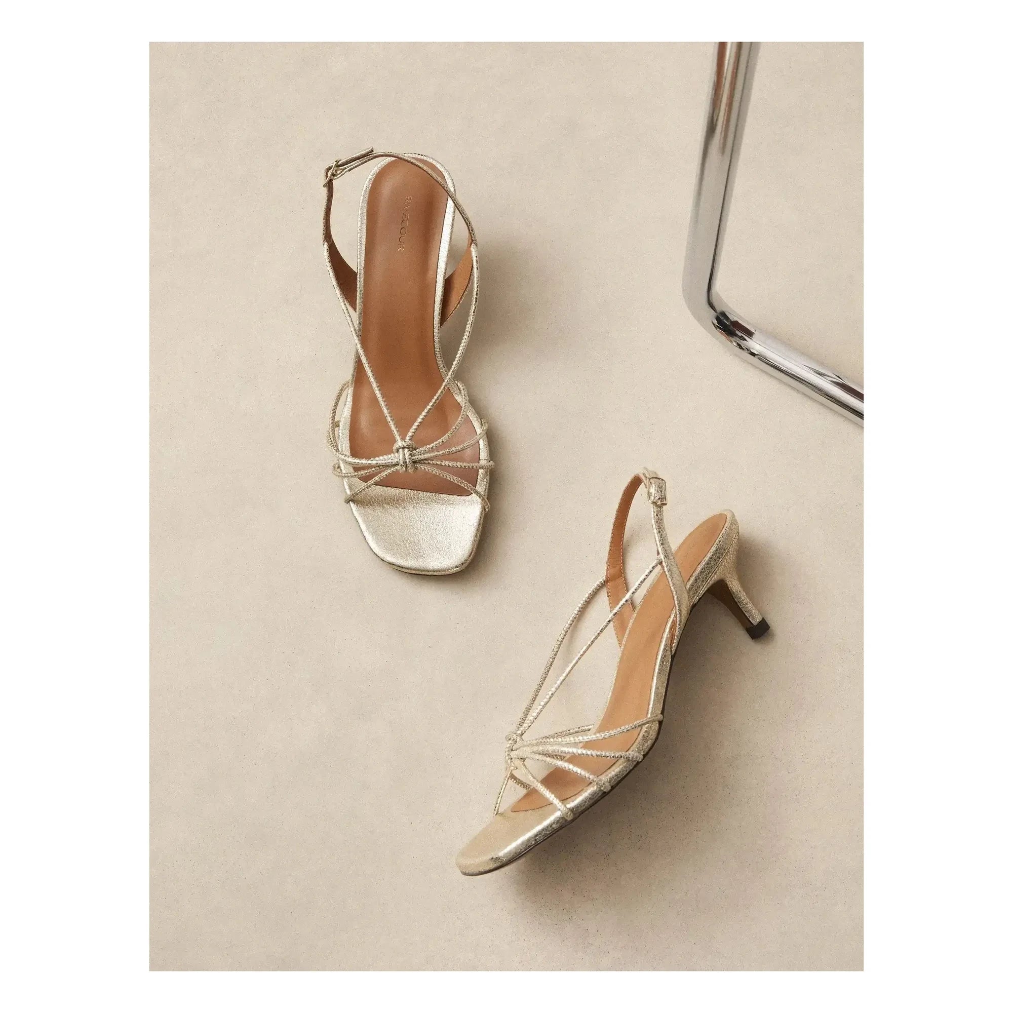Rivecour - Sandal No.470 Cracked Leather | Silver