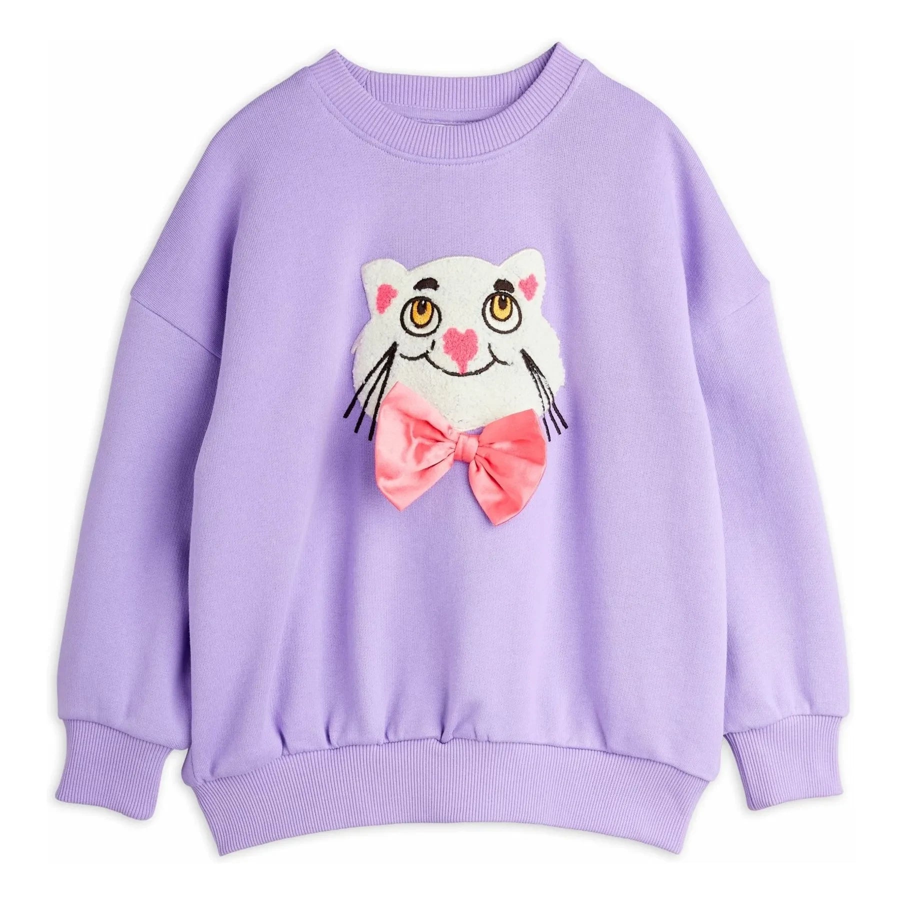 Mini Rodini - Sweat Cat Organik Pamuk | Mor