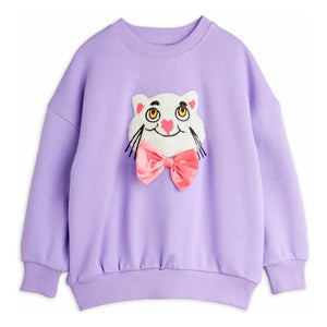 Mini Rodini - Sweat Cat Organik Pamuk | Mor