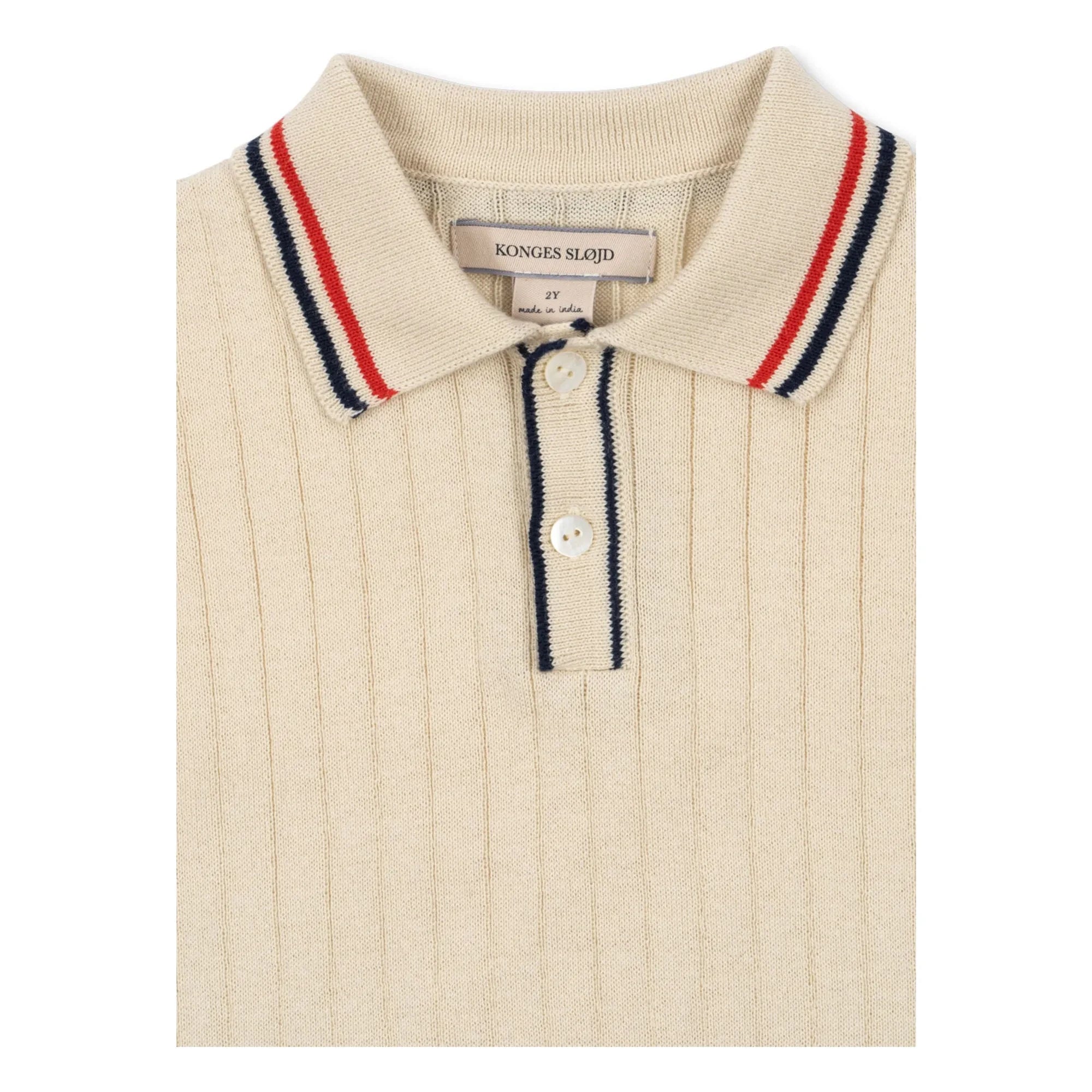 Konges Sløjd - Polo Mio Organic Cotton Knit | Ecru
