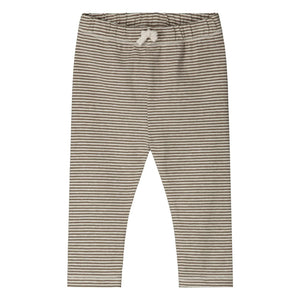 Gray Label - Striped Organic Cotton Leggings | Khaki Brown