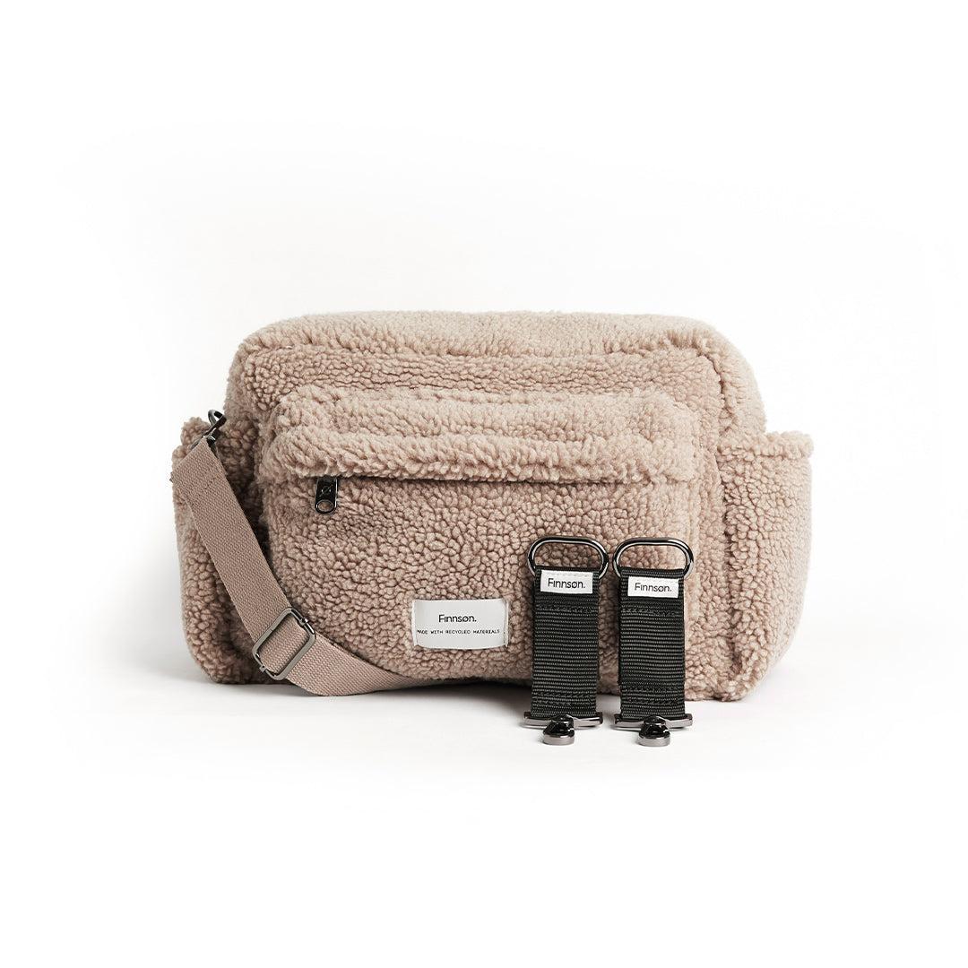 Finnson Freya Eco Stroller Organiser with Stroller Clips - Beige-Stroller Organisers-Beige- | Natural Baby Shower